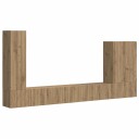 vidaXL TV vegghyllesett 6 stk. Artisan Eik