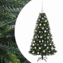 vidaXL Kunstig juletre med kuler 120 cm 150 LED-lys Varmhvit