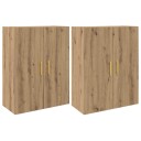  Vegghengte skap 2 pcs artisan eik 69.5 x 34 x 90 cm