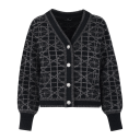 Cita Cardigan Black AOP M UP logo cardigan