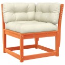  Hagesofa for hjørne med pute voksbrun 73x73x78 cm heltre furu 844686