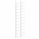 vidaXL Veggmontert vinstativ for 24 flasker 2 stk hvit jern