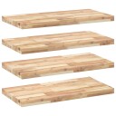 vidaXL Flytende hyller 4 stk 80x40x4 cm ubehandlet heltre akasie