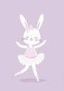 Ballerina Bunny Plakat Plakat / 21x30cm