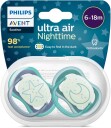 Philips Avent Ultra Air Night Smokker 2-Pack 6-18m Grønn/Blå