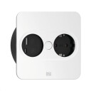 Rutab 946.205 firkant USB A/C avtakbart lokk Hvit