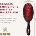 Kent Brushes Classic Shine Medium Black Bristle Hairbrush