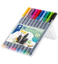 Staedtler Triplus Fineliner tusjer 0,3 tupp 10 stk i praktisk boks