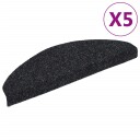 vidaXL Selvklebende trappematter 5 stk svart 65x21x4 cm nålestempel