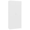 vidaXL Skoskap hvit 80x35,5x180 cm konstruert tre