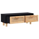 vidaXL Salongbord svart 80x40x30 cm konstruert tre og heltre furu