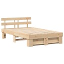  Sengestamme med hodegjerde Brun 135 x 190 cm Heltre furu