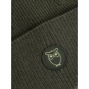 KnowledgeCotton Apparel Wool badge beanie Forrest Night