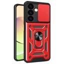 INCOVER Samsung Galaxy S24 Deksel med Magnetisk Kickstand Og Cam Slider - Rød