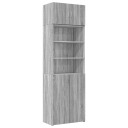  Oppbevaringsskap grå sonoma 70x42,5x225 cm konstruert tre 8721102654091