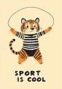 Jumping Tiger Fun Plakat / 100x150cm