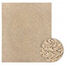 Teppe ZIZUR 240x340 cm jute-utseende innendørs og utendørs