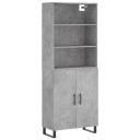 vidaXL Highboard betong grå 69,5x34x180 cm konstruert tre 8720845926489