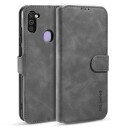 DG. Ming Samsung Galaxy M11 DG.MING Retro Skinndeksel med Lommebok - Grå