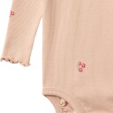 Petit Piao Body Modal Max Striped Frill Adobe Rose/Yellow Corn/M (62 / 3 mnd)