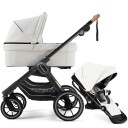 Emmaljunga NXT90 Leatherette White Offroad Komplett m/ Sittedel Og Liggedel