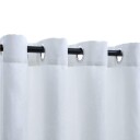 vidaXL Lystette gardiner med metallringer 2 stk offwhite 140x225 cm