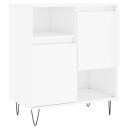 vidaXL Skjenk høyglans hvit 60x35x70 cm konstruert tre