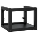 vidaXL Vegghengt servantramme for bad svart 40x38x31 cm jern