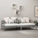 vidaXL Sengeramme grå heltre furu 90x200 cm