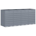 vidaXL Oppbevaring for 4 søppelbøtter Lysegrå 272 x 77,5 x 121,5 cm