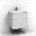 Svedbergs Poem Plan Servantskap D45 med 2 Skuffer Hvit / 80cm Push Open