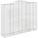 vidaXL Gabionkurver buede 7 stk 300x50x220/240 cm galvanisert jern