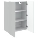 vidaXL Vegghengt skap Hvit 66 x 34,5 x 92 cm Konstruert tre