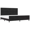  Sengramme Svart 200x200 cm Fløyel