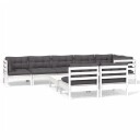  Hagesofagruppe med puter 9 deler hvit heltre furu 3096461