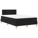  Box Spring Seng med Madrass Svart 120x200 cm Stoff 3338911