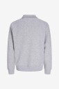 Jack & Jones   Collegegenser Jjbradley Sweat Zip Polo   Grå