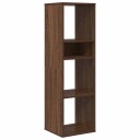 Bokhylle brun eik 34x31x112 cm konstruert tre