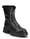 Coach Leah Platform Shearling Zip Bootie   Black   38.5