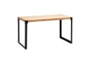 Spisebord Wohnling massivt tre rette metallben industriell loftstil 120x60 cm   120x60 cm