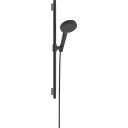 Hansgrohe Raindance Alive Select S dusjsett, vannsparende, børstet sort krom