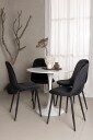 Venture Home   Spisegruppe Hamden med 4 stk stoler Polar   Svart