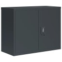  Arkivskap antrasitt 90x40x70 cm stål