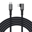 Wozinsky Thunderbolt 4 USB-C Kabel 1m med Vinklet Kontakt 240W Svart