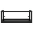 vidaXL Vegghengt servantramme for bad svart 79x38x31 cm jern