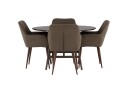 Kaseidon Spisegruppe 100 cm Rund med 4 Tomorrow Stoler   Brun