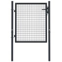 vidaXL Hageport netting galvanisert stål 100x125 cm grå