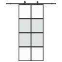  Svart 90x205cm Herdet Glass