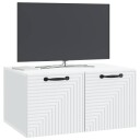  Vegghengt TV skap Hvit 59,5 x 41 x 30 cm Konstruert tre