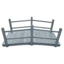 vidaXL Hagebro grå 140x60x56 cm heltre gran